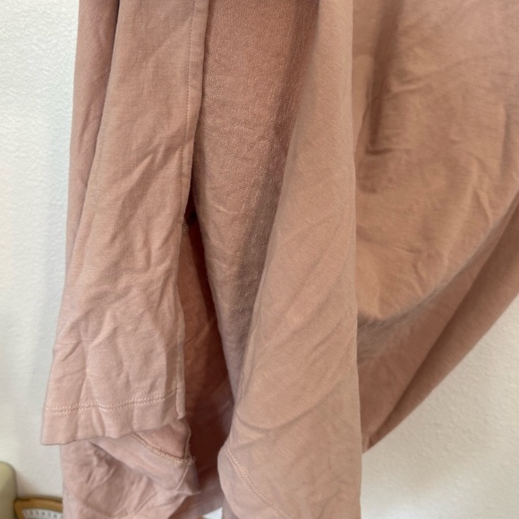 Cuyana French Terry Midi Dress Pima Cotton Blend Long Sleeve Blush Pink S: Small - Picture 4 of 8